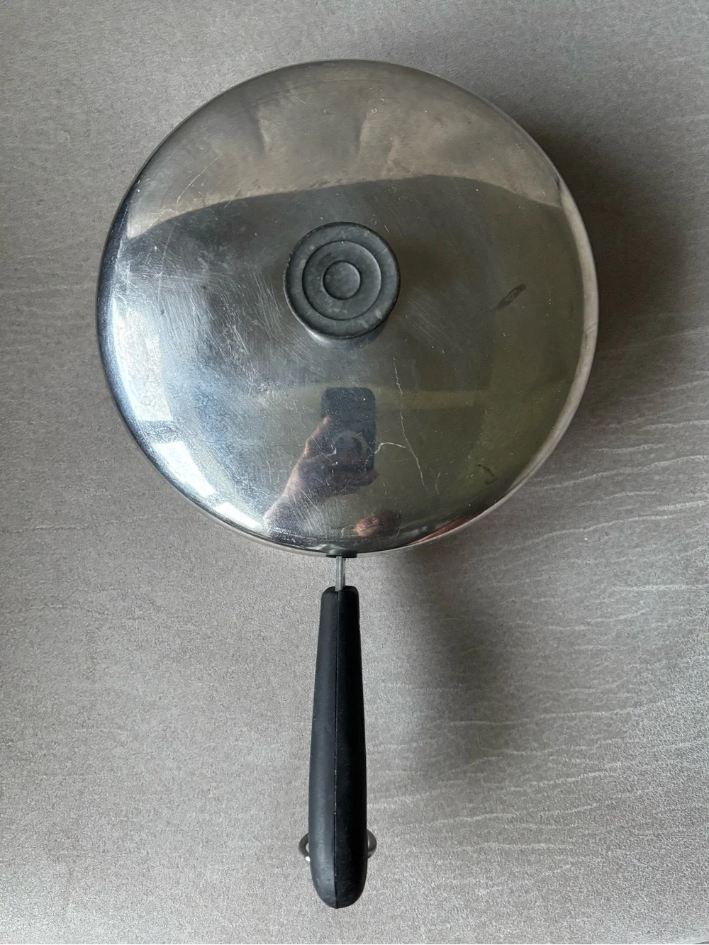 Revere Ware 1801 Copper Bottom 8” Frying Pan Skillet Double Ring Pre 1968 W/Lid